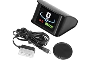 Hihaha Mini HUD Head Up Display Car Dashboard Digital Speedometer with OBDII EUOBD/Outside Multifunction Data Display Error Alarm TFT LCD Display for Car/Durable 2.2 Inch / 1 Set