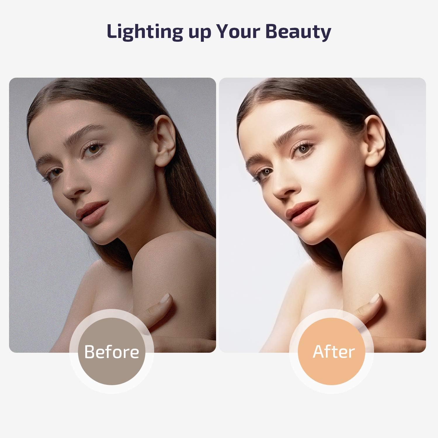 10-inch Led Ring Light with Tripod Stand & 2 Phone Holder,LETSCOM Dimmable Desk Selfie Ringlight for Makeup YouTube Video Live Streaming Photography,3 Light Modes & 10 Brightness Levels
