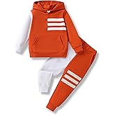 Klyatpxoen Size 2-6 Years Toddler Boys Clothes Color Blocking Hoodie and Casual Pants 2Pcs Kids Boys Fall Winter Outfits Set