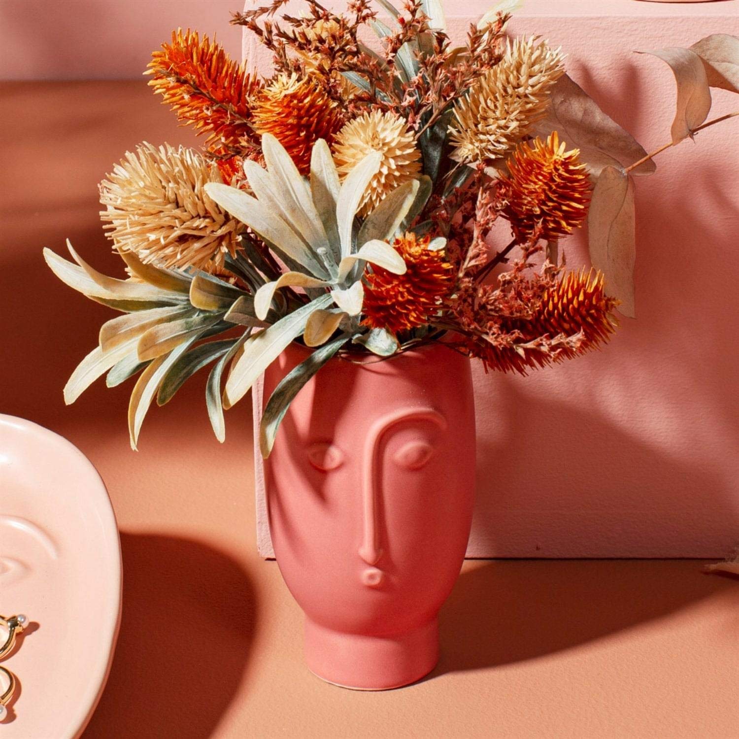 Sass & Belle Mini Face Vase Matt Red
