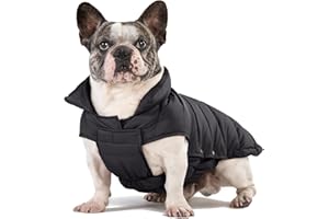 SPACE LION Puffer Jacket, Down Winter Coat, Durable Outdoor Coat for Cold and Windy Conditions, Waterproof, Windproof, Lightweight Jacket, Adjustable Fit for Medium, Large Dogs(Black,XL)
