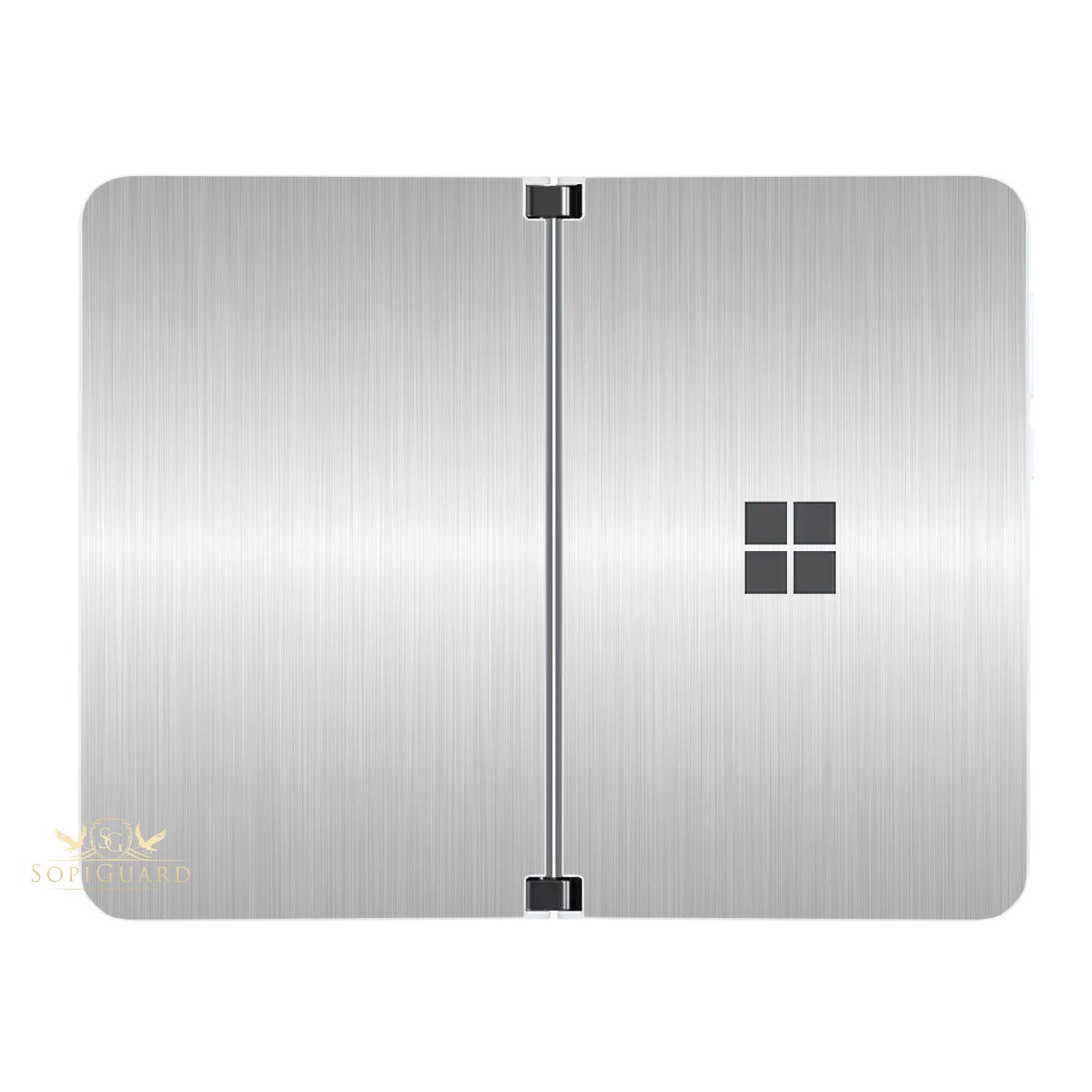 SopiGuard Adesivo In Vinile Per Microsoft Surface Duo – Pannelli Frontali E Posteriori, Carbonio Nero