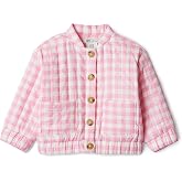 Amazon Essentials x Sofia Grainge Baby Girls' Cotton Sateen Lightweight Printed Jacket
