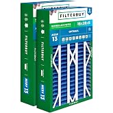 Filterbuy 16x28x6 Air Filter MERV 13 Smoke &amp; Allergy Defense (2-Pack) | Pleated HVAC AC Furnace Replacement for AprilAire Space-Gard 401, 2400 &amp; Lennox (Actual Size: 15.50 x 26.88 x 6.00)