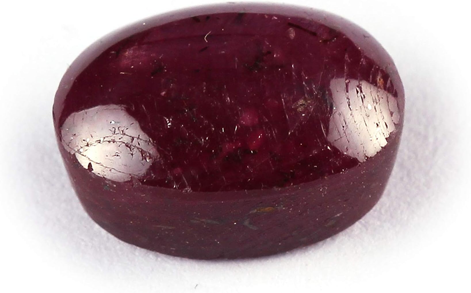 Neerupam Collection Natural Star Ruby Loose Gemstone 9.85 Carat Oval Shape cabochon Chakra Healing Birthstone for Making Jewelry| Astrological Gemstone