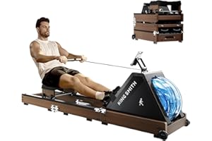 KINGSMITH Water Rowing Machines for Home, WR20 Foldable Row Machine, 331LB Weight Capacity, Water Rower Machine with LCD Monitor, App Supported and Comfortable Seat for Folding Water Rowers