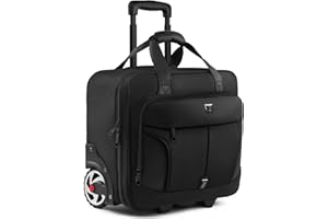 RUCYEN Rolling Laptop Bag,15.6 inch Rolling Briefcase for Men & Women,Overnight Bags Carry On Bag,Laptop Briefcase on Wheels 