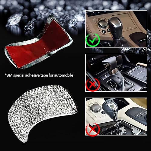 NIUHURU Rhinestone Car Gear Shifter Decal Bling - Zinc Alloy Sticker For Lexus ES NX RX IS RC GS Models