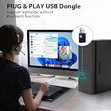 Earbay Wireless Headset w/ Mic Noise Cancelling Mute USB Dongle PC Zoom Skype view 4