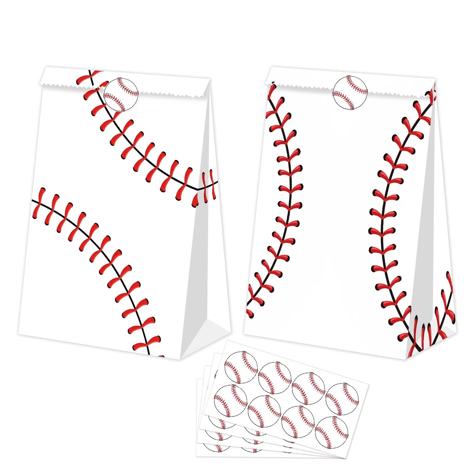 Photo 1 of 24 PCS Goodie Bags for Baseball Party Decorations - Baseball Gift Bags for Kids Boys Girls