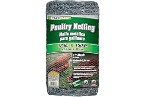 YARDGARD Chicken Wire 1 Inch Mesh 18 Inch X 150 Foot 20 Gauge Galvanized Steel Wire Fence Ideal for Crafting, Garden Protection, Bird Enclosures, Chicken Coops, Poultry Netting and Rabbit Fencing