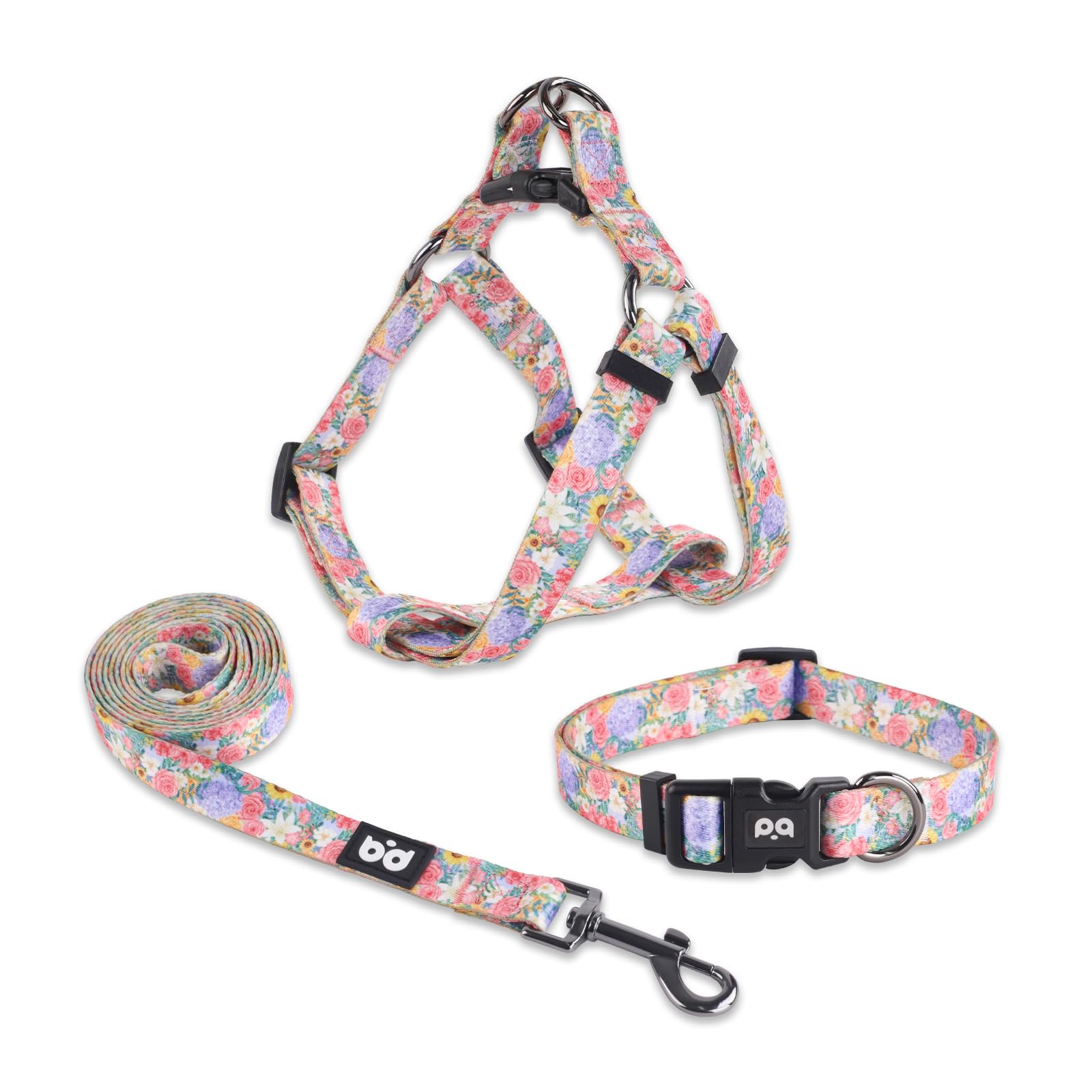 QQPETS Dog Harness Collar Leash - No Pull Pet