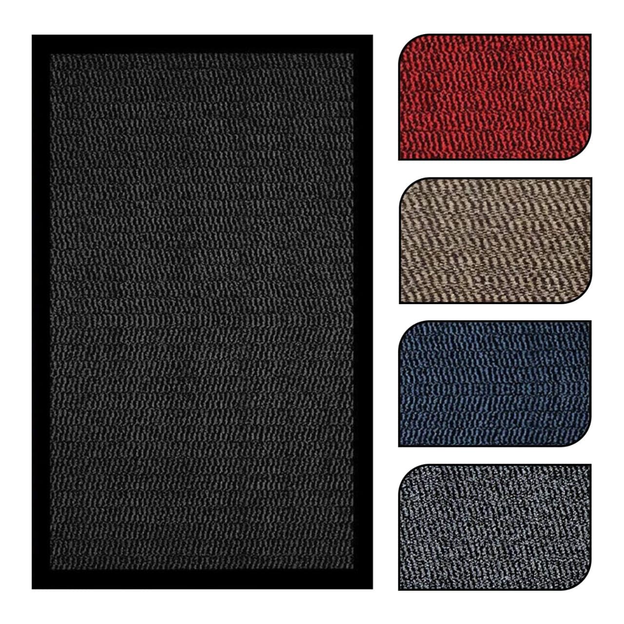 JKZ RUG AND DOORMATS Door Mat Heavy Duty Non Slip Outdoor Indoor Door Mat Rubber Door Floor Mats Kitchen Mats Dirt Trapper Barrier Mats Washable Entrance Mats