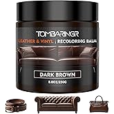 TOMBARINGR Leather Recoloring Balm – Repair Kit for Furniture Dye for Furniture Car Seats Shoes Repair Leather Dye for Scratched and Faded Couch Color Restorer - Dark Brown