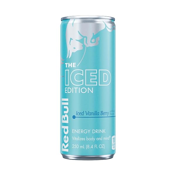 RED BULL ICED EDITION ENERGY DRINK, ICED VANILLA BERRY, 8.4 FL.OZ. CAN, WITH 80MG CAFFEINE, TAURINE & B VITAMINS