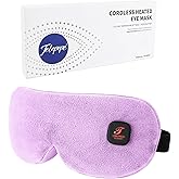 Heated Eye Mask for Dry Eyes, Cordless Warm Eye Compress, Blepharitis, Styes, 1000mAh, Washable Cover, Gifts for Family and Friends, Travel (Purple)