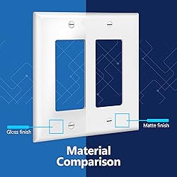 LIDER Matte Finish Double Decorator Switch Cover, 2