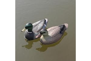 Cifavor Duck Decoys Mallard Duck Hunting Decoys Realistic Plastic Outdoor Garden Decoration Floating Waterfowl Portable Duck Model