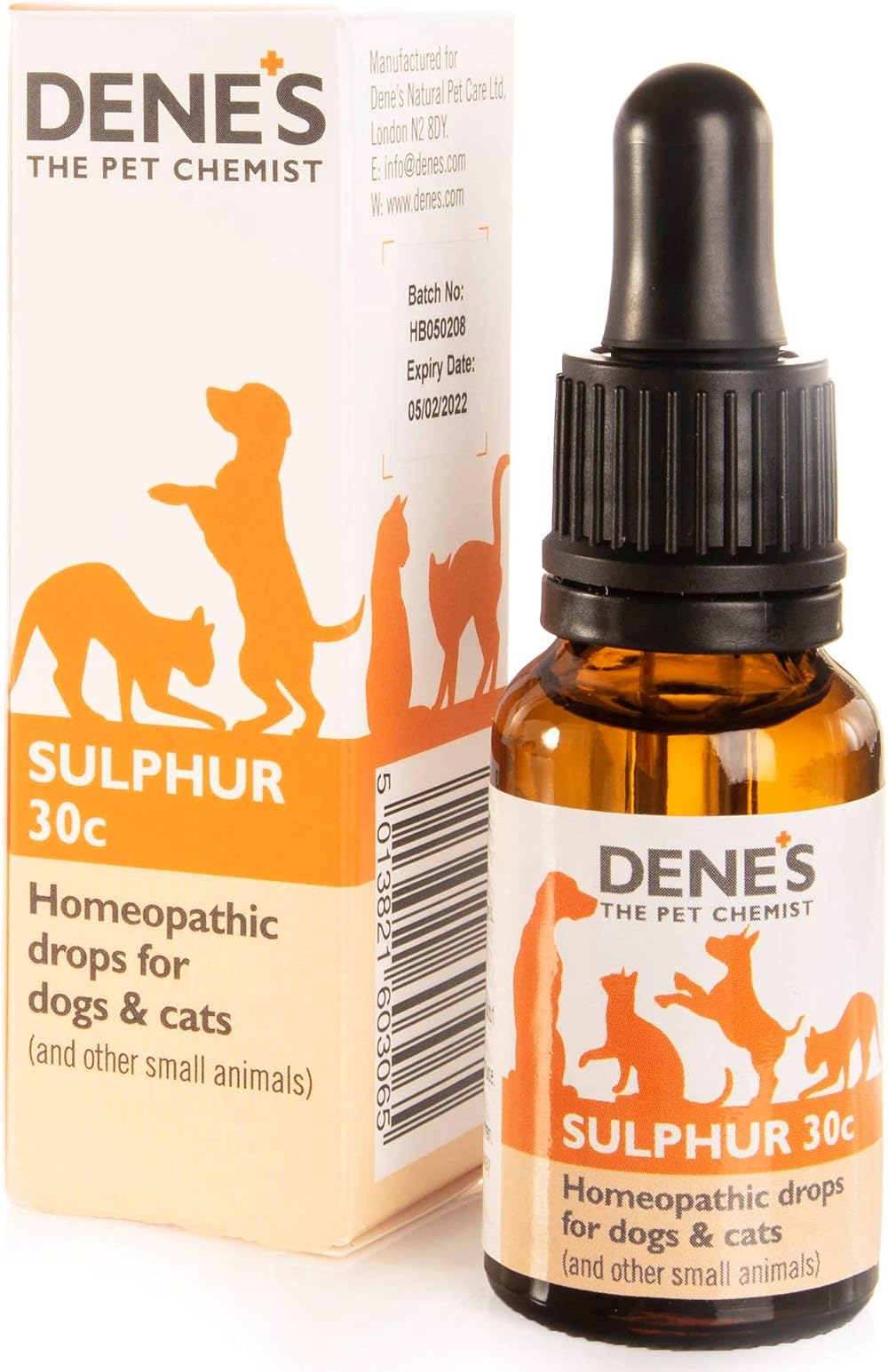 Denes Sulphur 30c 15ml Pet Homeopathic Remedy UK Made