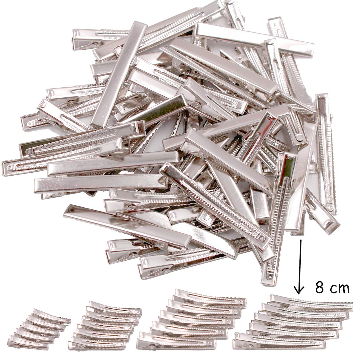 50 pcs Lot Alligator Hair Clip Single Prong Pinch Clips