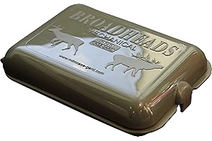 MTM BHM Mechanical Broadhead Case, Store 6 Broadheads, Compact Size, USA Made, Army Green