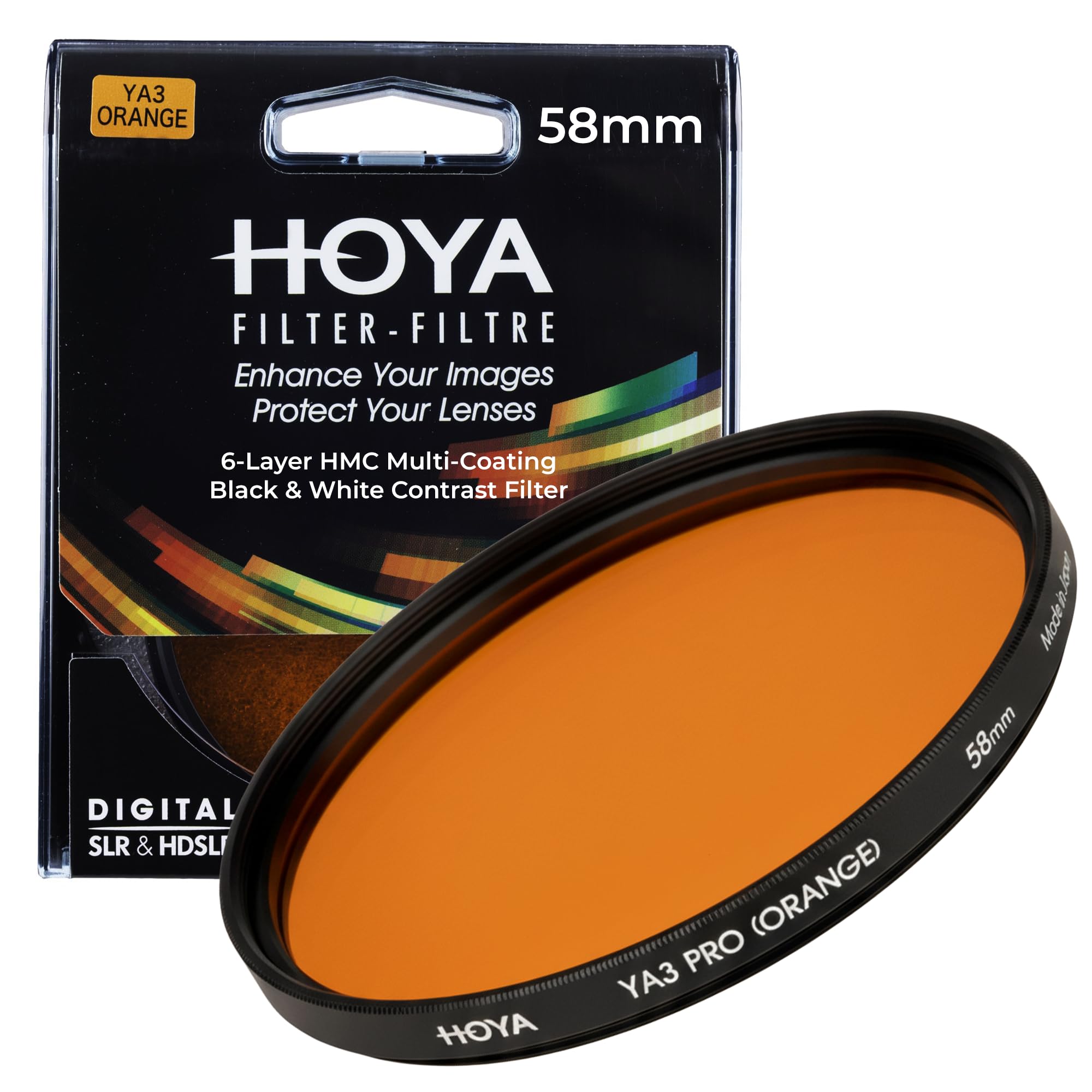Hoya 58 mm HMC YA3 Round Filter - Orange — image 1