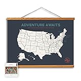 Epic Adventure Maps - USA State Travel Map Poster