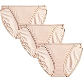 Vanity Fair Women's Illumination String Bikini Panties, Silky Stretch & Satin Trim