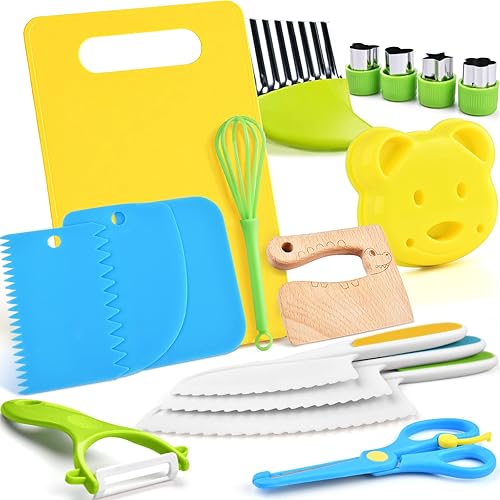 17PCS Kids Cooking Sets Real Cooking Montessori Kitchen Toys for