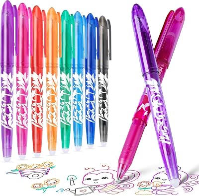 YYSHUS Erasable Pens 0.5mm Rub Out Pen 8 Colors for Notes and Lessons