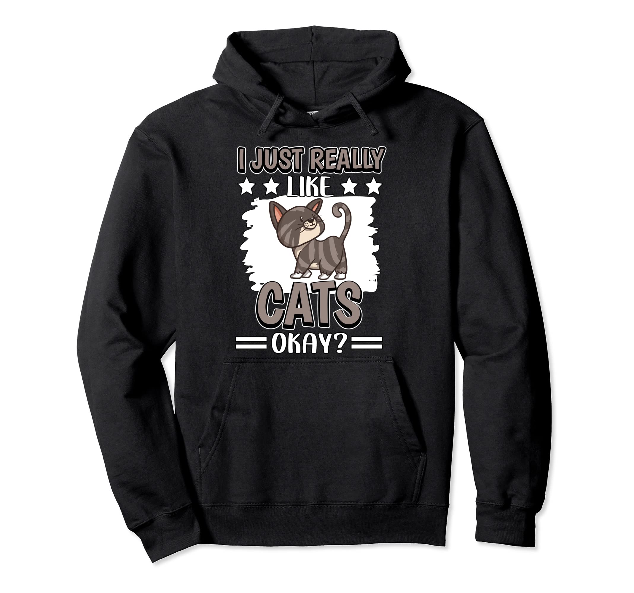 I Just Really Like Cats Okay Cat Pullover Hoodie
