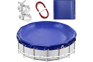 RANWIN 12 FT Round Pool Cover for Above Ground Pools, Ultra Thick and Durable Above-Ground Pool Cover, Premium Cold and UV Resistant 12FT Winter Pool Cover
