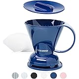Clever Coffee Dripper and Filters, Large 18 oz (Royal Blue)| Barista's Choice| Safe BPA Free Plastic|Includes 100 Filters