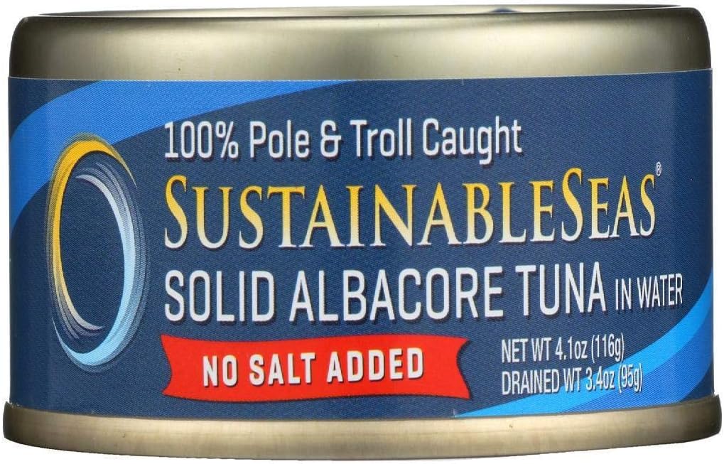 Sustainable seas solid albacore tuna in Water no salt added (850348003092)