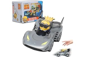 YOLOPARK Minions Despicable Me 4 Toys, AVL Minions Dave Agent Toy Cars Gifts for Toddler Boys and Girls Age 3 4 5 6 7 8 Year 0ld, Friction Powered Cars Pull Back Minions Action Figure Party Favors