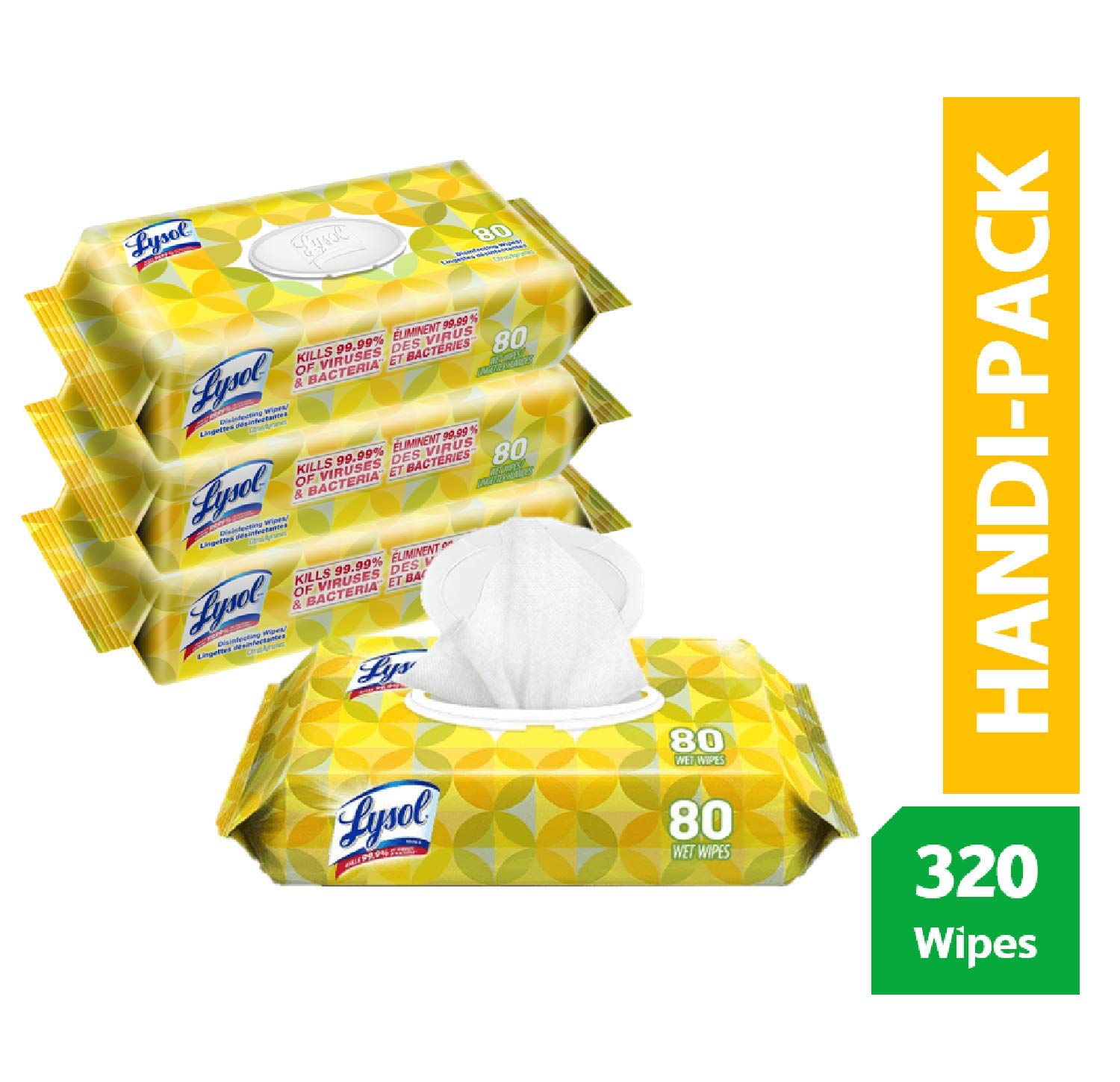 [Amazon.ca] Lysol Handipack Disinfecting Wipes, 320ct (4x80ct) 6.86