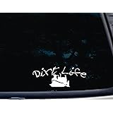 Dirt Life w Bulldozer Image - 8" x 3" die Cut Vinyl Decal for Window, car, Truck, Tool Box - virtually Any Hard, Smooth Surfa