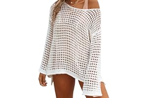 Bsubseach Crochet Cover Ups for Women Sexy Hollow Out Swim Cover Up Knit Summer Outfits