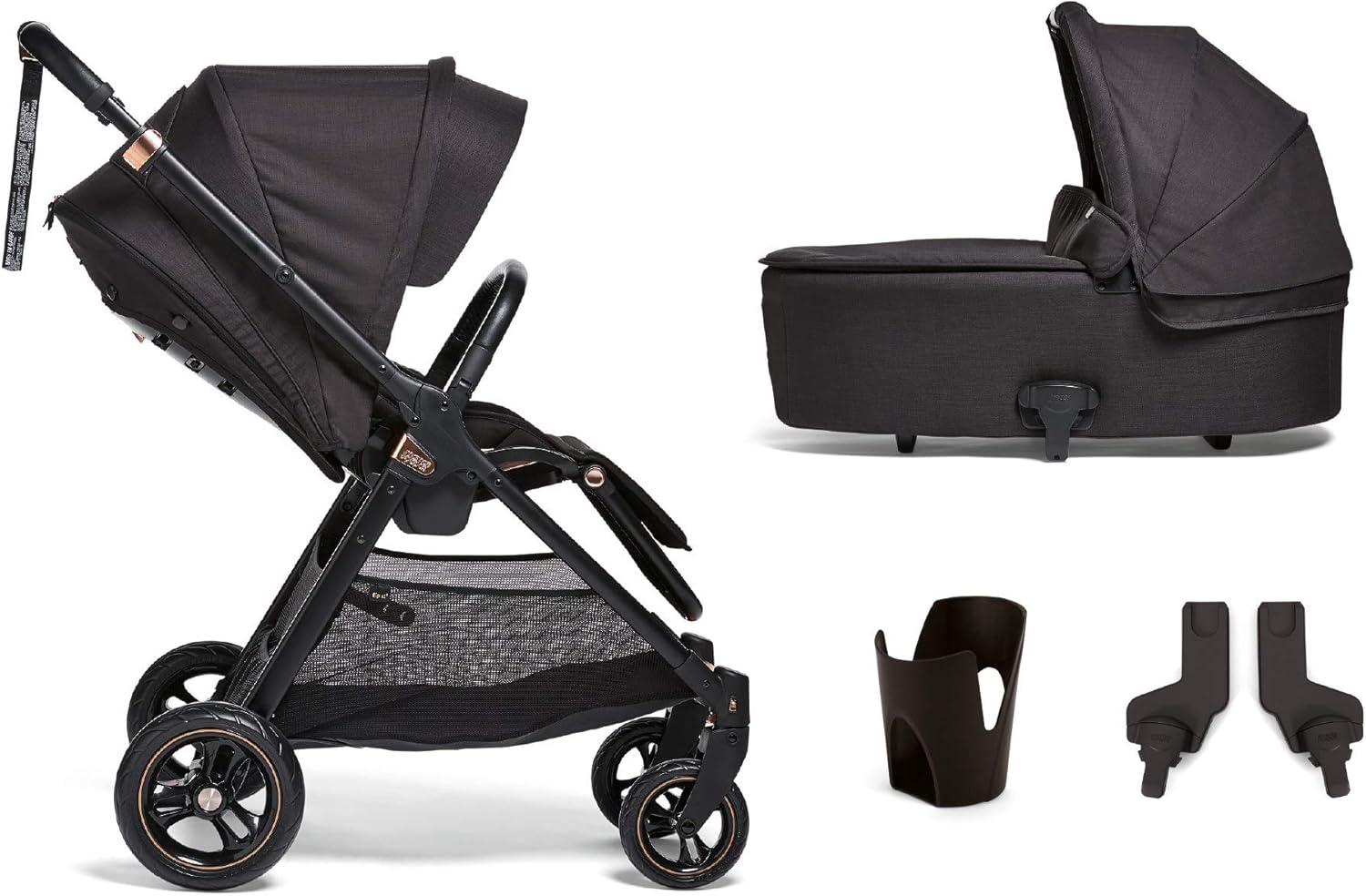 Mamas & Papas Flip XT3 4in1 Travel System with Pushchair, Carrycot, Cupholder and Car Seat