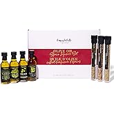Thoughtfully Gourmet, Olive Oil Spice Infusion Gift Set, Premium Cold Pressed Extra-Virgin Olive Oil from Spain, Includes 4 F