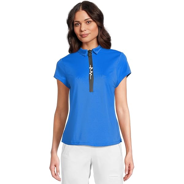 (取寄) ジェイミー サドック レディース ソリッド ショート スリーブ トップ Jamie Sadock women Solid Short Sleeve Top Electric Blue Jamie Sadock Women's Solid Short Sleeve Top, Electric Blue at