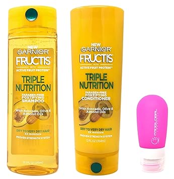 Amazon Com Garnier Fructis Triple Nutrition Shampoo 12 5 Oz