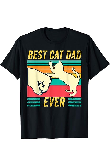 thumbnail image 2 of Father Of Cats Funny Cat Dad T-shirt 2 of 14