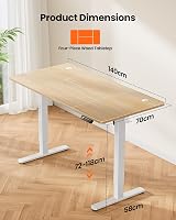 ErGear Electric Standing Desk 140x70cm 4 Memory Panel Sit Stand Home Office view 6