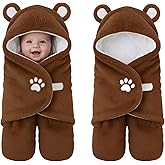 Lilian&Gema Swaddles for Newborns, Baby Swaddle Blanket for Newborn 0-4 Months, Cute Bear Swaddle Wrap for Baby Boys Girls, Plush Receiving Blankets for Newborn Registry