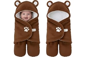 Lilian&Gema Swaddles for Newborns, Baby Swaddle Blanket for Newborn 0-4 Months, Cute Bear Swaddle Wrap for Baby Boys Girls, Plush Receiving Blankets for Newborn Registry
