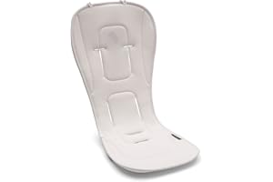 Bugaboo Dual Comfort Seat Liner Fully Reversible to Regulate Body Temperature, Compatible with All Bugaboo Strollers-Fresh White