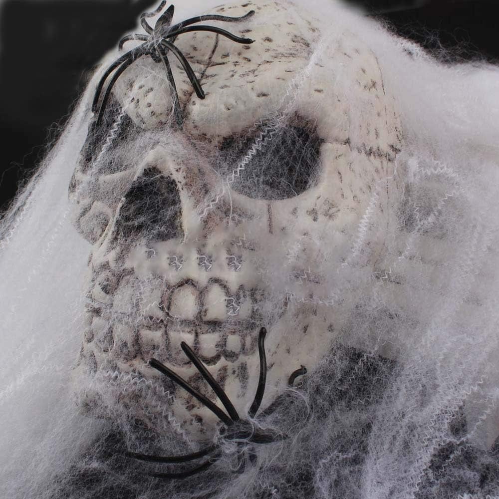 FEOAMO 1000 Sqft Halloween Spider Web Stretchable with Extra 100 Fake Spiders Indoor Outdoor Spooky Cobwebs Party Outdoor Curtain Decorations Supplies: Home Improvement