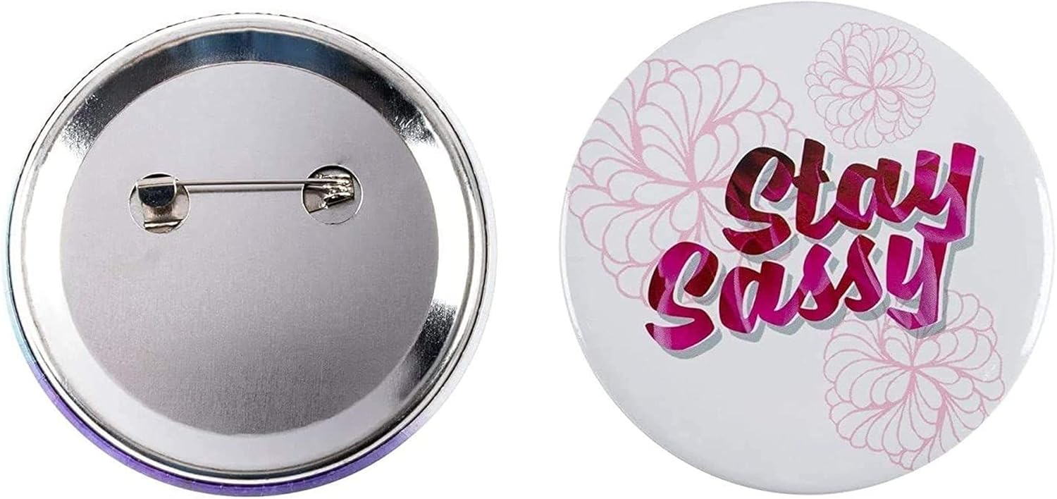 Feminist Button Pins in 8 Designs, Pinback Buttons for Women (2.25 in, 24-Pack): Clothing