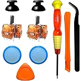 TMR Electromagnetic Joystick Replacement for Sony PlayStation 5,PS5 Controller Stick Repair Kit for Anti-Drift magnetic Resistance Stick,With Thumbstick Caps and Thumbstick Silicone Caps and Tools(2 Pack)